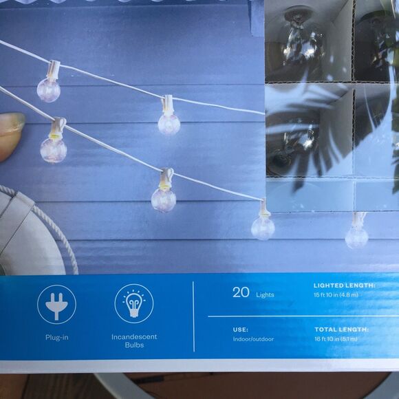 Room Essential String Lights 2 New Boxes Indoor/Outdoor 40 Bulb Patio Living - Picture 4 of 8